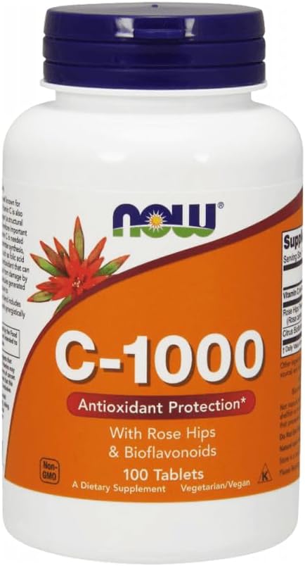NOW Τροφίμων Βιταμίνη C-1000 κάψουλες Veg, 100 κάψουλες Veg ανά φιάλη
