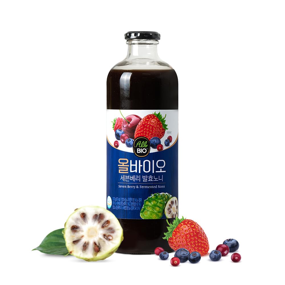 Java NONI JUICE extract με 7 BERRY BLEND - 33.8 fl oz (1L) Μπουκάλι - 100% καθαρή ρεσβερατρόλη & ζύμωση από ALLBIO