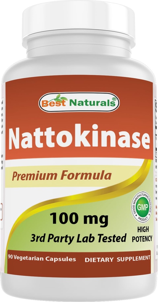 Best Naturals Nattokinase, 2000 FU, 100 Mg, 90 κάψουλες χορτοφάγων