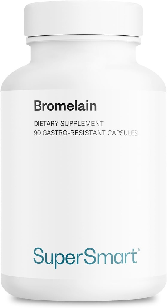 Supersmart - Bromelain 1500 mg 3000 GDU ανά ημέρα - Ένζυμα που εξάγονται από ρίζες ανανά - Digestive System Booster 