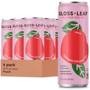 Gloss Leaf Collagen Iced Tea (Zero-Sugar, Ροδάκινο): Μαύρο τσάι με πρωτεΐνη και βιταμίνη C, ομορφιά & κατά της γήρανσης, 12 Fl Oz, 6 Pack