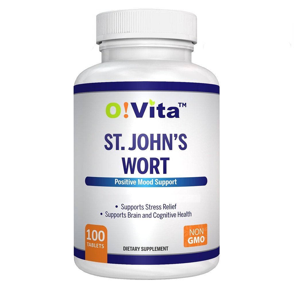 St. John's Wort 500mg (Πίνακες), φυτική σύνθεση, Vegan, μη ΓΤΟ, Έως 100 ημέρες προσφοράς
