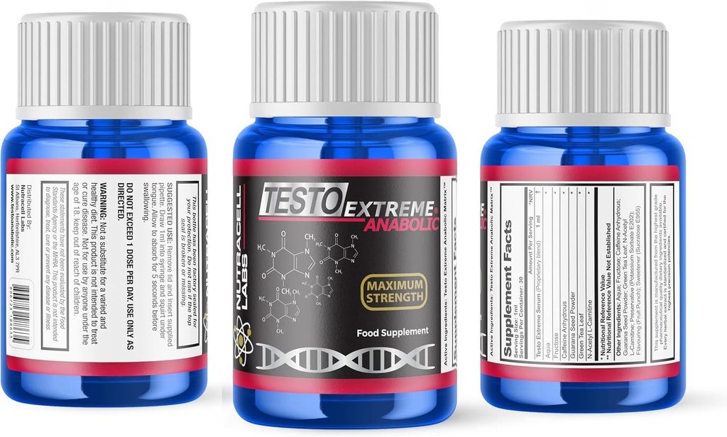 Testo Extreme Anabolic (4 Μήνας Μάθημα) Testosterone Booster, μυϊκή ανάπτυξη & δύναμη Stack