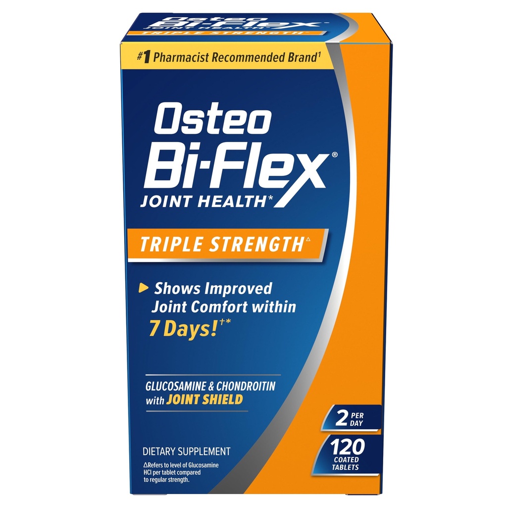 Osteo Bi- Flex Triple Strength(5), Γλυκοσαμίνη Χονδροϊτίνη με Βιταμίνη C Joint Health Supplement, Επικαλυμμένα δισκία, 120 Count