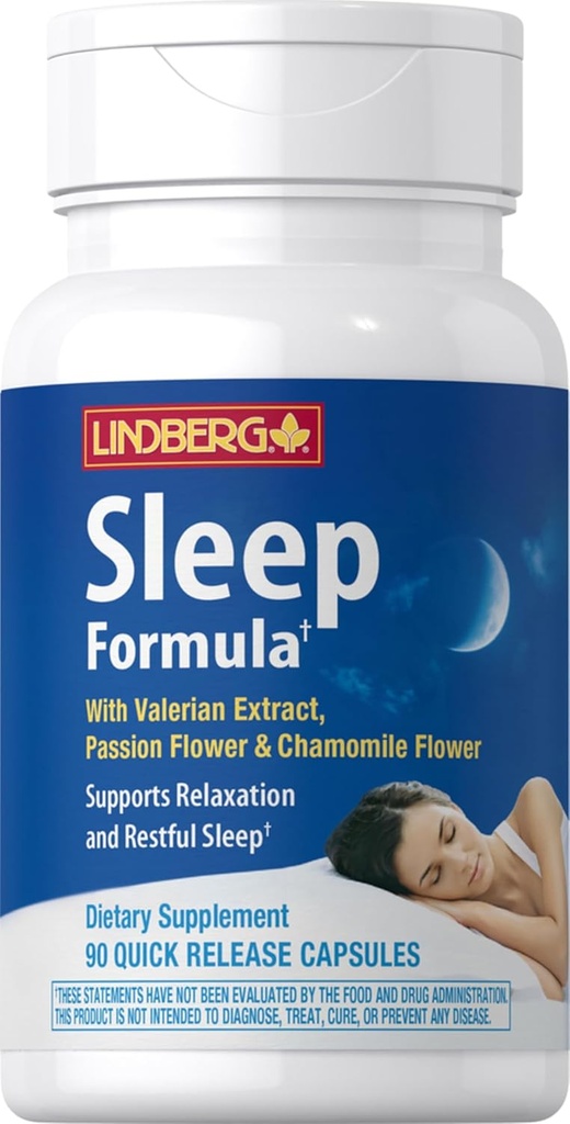 Lindberg Valerian Root Extract | 90 Capsules | with Chamomile and Passion Flower | Complex Supplement | Non-GMO, Gluten Free
