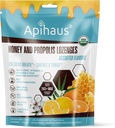 Μέλι και Propolis Lozenges Ποικίλες Γεύσεις, φρεσκάδα αναπνοή - Καταπραΰνει ένα λαρύγγι - ανοσοποιητική υποστήριξη με βιταμίνη C, βιταμίνη D και ψευδάργυρο, 20 Count