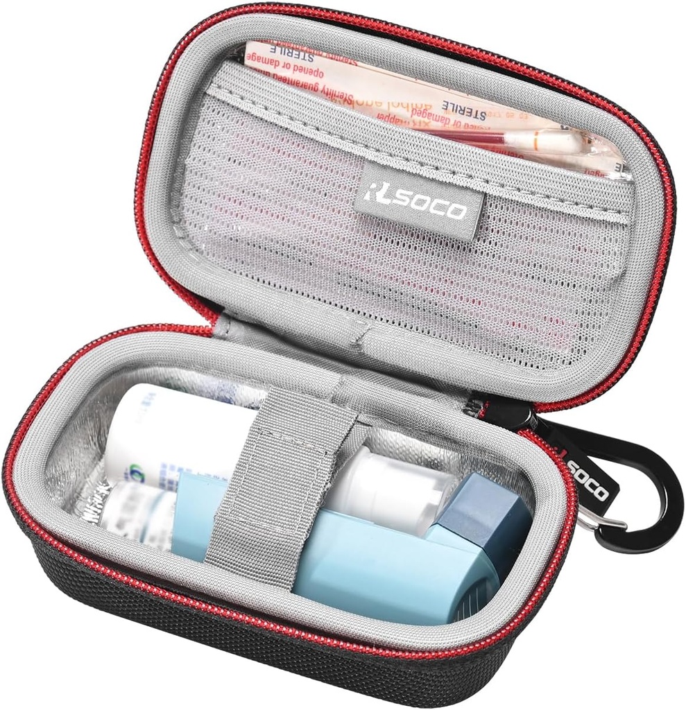 RLSOCO Carrying Case for Adults and Kids Asthma Inhaler - Μαύρο (Case Only)
