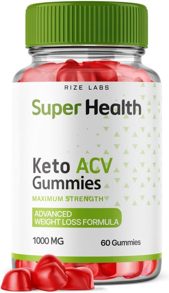 rize labs - Super Health Keto ACV Gummies - Σύνθετη φόρμουλα απώλειας βάρους για το λίπος κοιλιάς, μηλίτη μηλίτη Vinegar Superhealth Gummy συμπλήρωμα (60 Gummies)