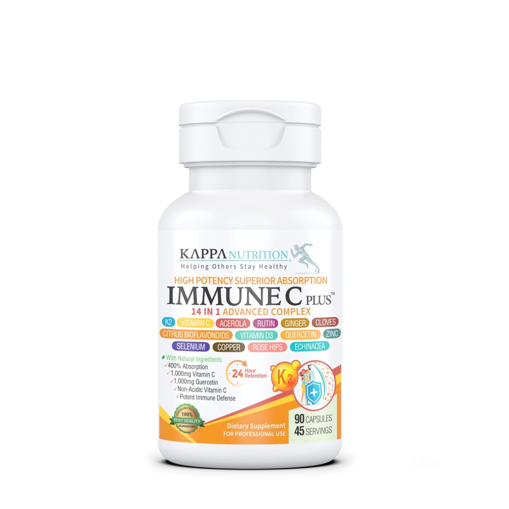 Quercetin 1, 000mg, Βιταμίνη C 1, 000mg, Ψευδάργυρος 50mg, Βιταμίνη D3 5, 000iu, Σελήνιο, Χαλκός, Acerola, Τζίντζερ, Ρουτίνη, Πικρό Πορτοκάλι, Τριαντάφυλλο, Εχινάκεια, Ανοσοποιητικό C Plus, 14 σε 1 Ανοσοποιητικό C Plus (90 κόμης)