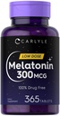 Carlyle Melatonin 300 mcg 
