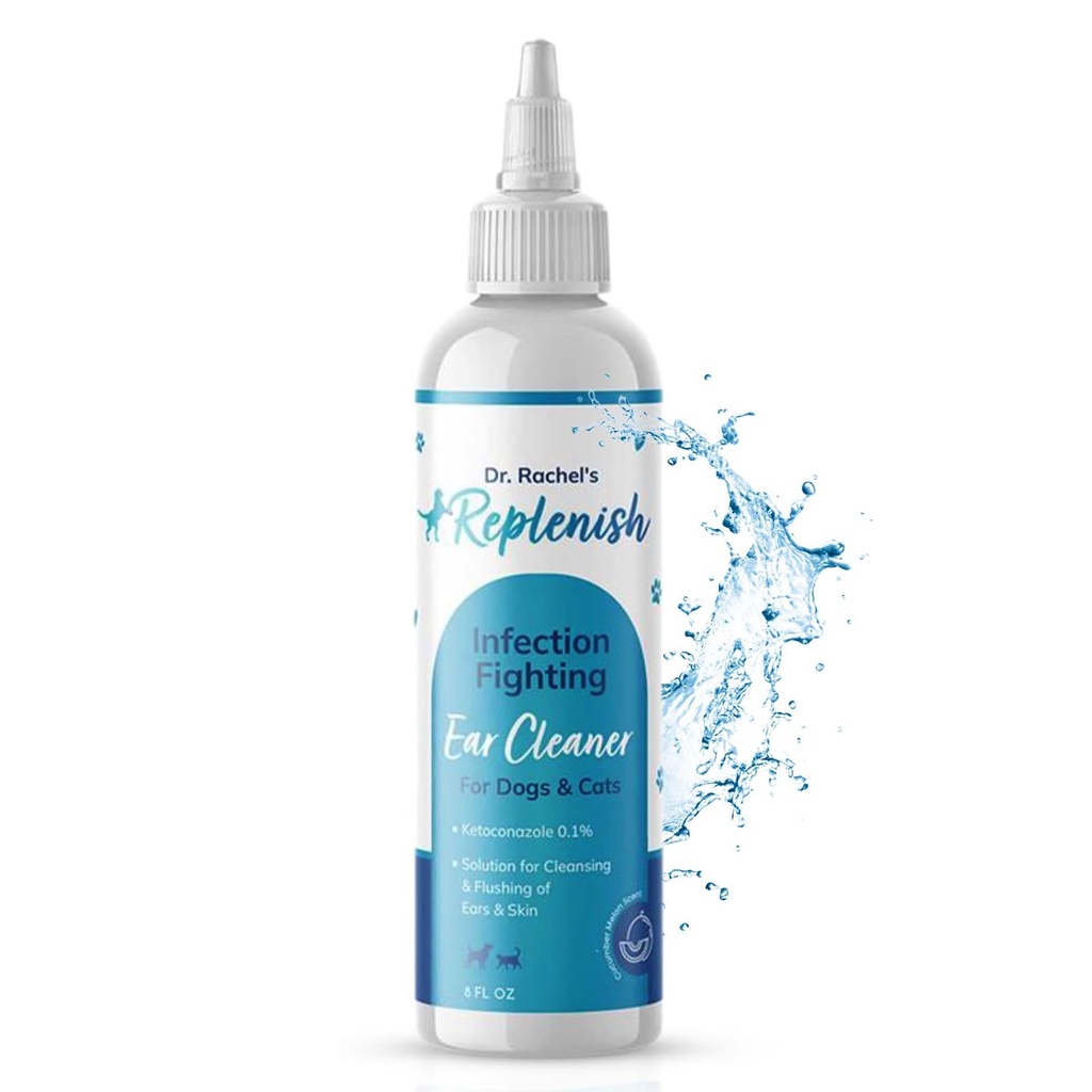 Replenish Otic Aut Cleaning Solution for Dogs – Αντισηπτικό Aut Cleaner for Dogs & Cats – Προηγμένη Αφτιά για Θεραπεία Μαγιάς και Odor Control – 8 oz