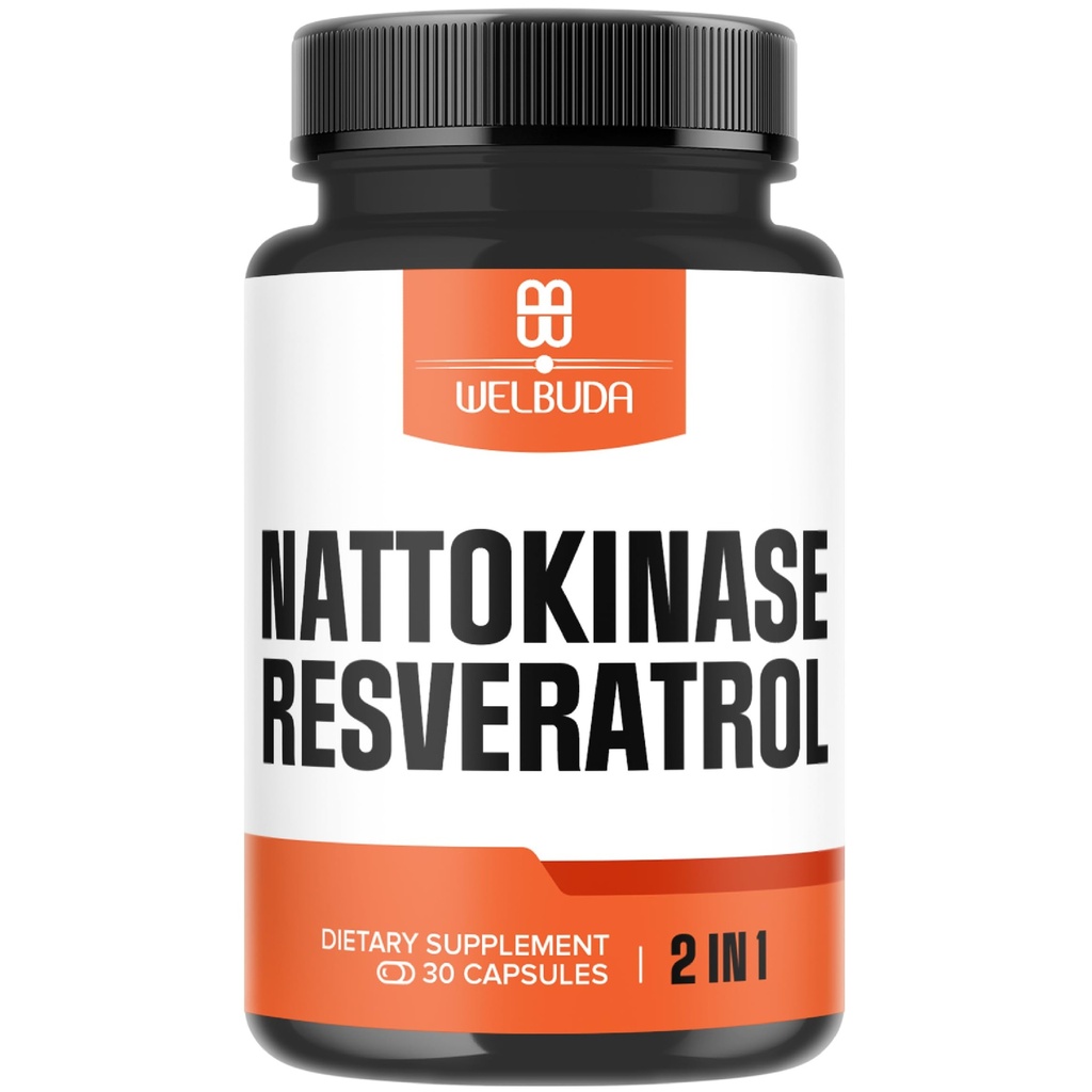 Nattokinase συμπλήρωμα 3300mg με Trans-Reεσβερατρόλη - Υποστηρίζει το σύστημα ανοσίας, υγιή καρδιά & ισορροπία σώματος - 30 εξυπηρετήσεις