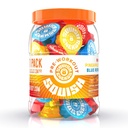 Squish Pre Workout Energy Shots, Beta-Alanine, Citrulline, Caffeine, L-Theanine, Alpha-GPC, Plant Based ingredients support and enhance workouts, Blue Repsberry, Pineapple Press, PR Punch, 24 ct. Jar