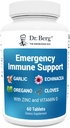 Dr. Berg Emergency Immune Support w/Echinacea - Ισχυρή μείξη φυτικών εκχυλισμάτων (Warning: Strong Herbal Smells) - Συμπλήρωμα ανοσοποίησης Περιλαμβάνει 2.000 IU βιταμίνης D & 10mg ψευδαργύρου - 60 δισκία