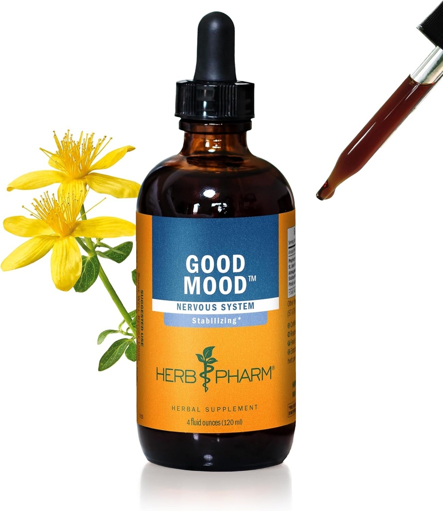 Herb Pharm Καλή Mood υγρή φυτική φόρμουλα με St. John's Wort για υγιή συναισθηματική ισορροπία - 4 ουγγιά