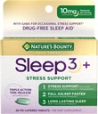 Nature's Bounty Sleep + Stress Support, Sleep3 Maximum Strength 100% Drug Free Sleep Aid, Dietary Supplement with Ashwagandha, Time Release Technology, 10mg, 28 Tri- Layered Tablets