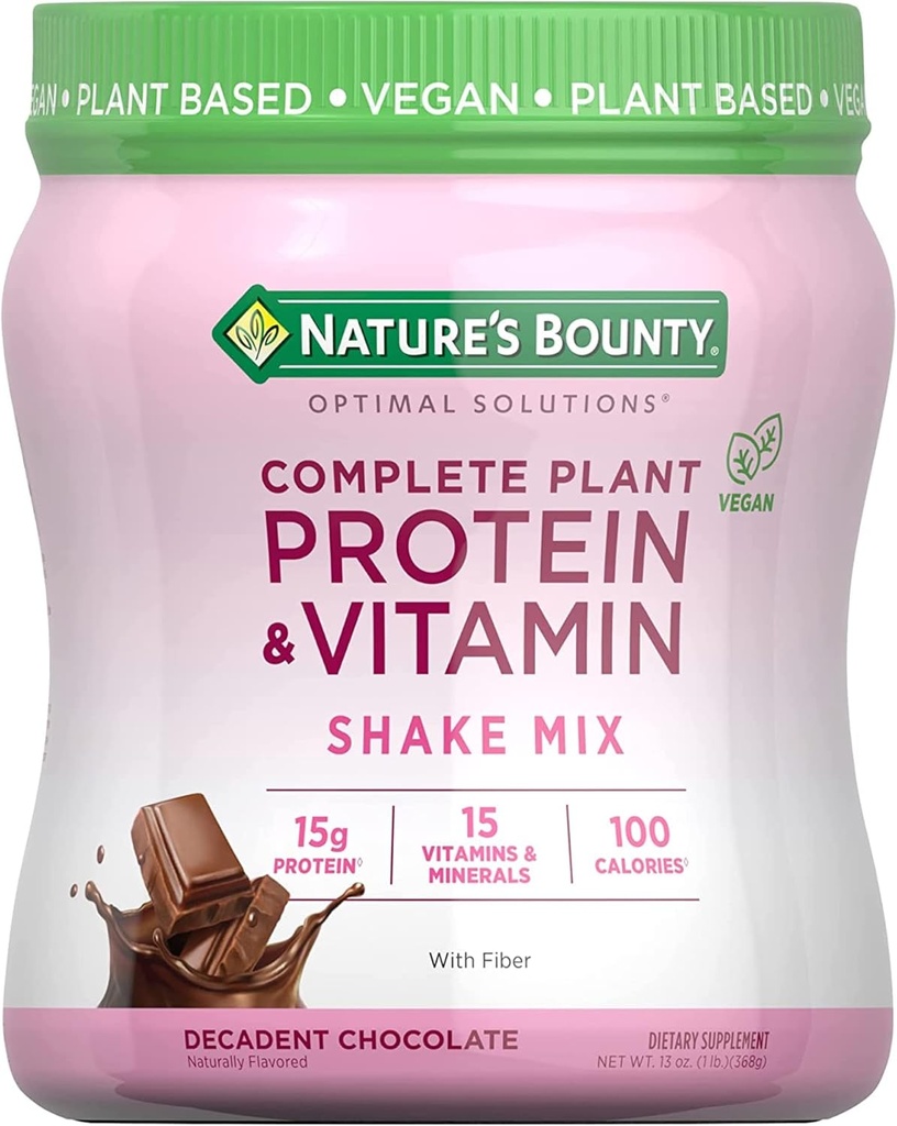NB OS Nature's Bounty Complete Plant Protein & Vitamin Shake Mix, 12 Μερίδες