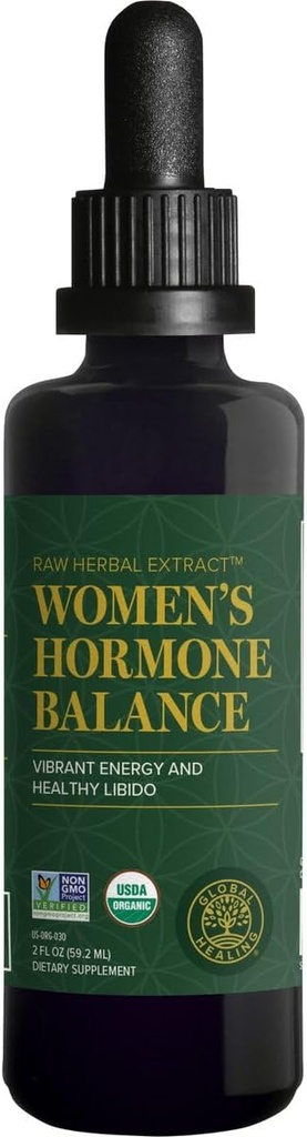 Global Healing Center - Women's Hormone Balance Female Fuzion Organic Liquid Supplement Drops - Superior Vitality, Healthy Libido, Natural Sensual Response, Support Mood & Promote Metabolism Wellness