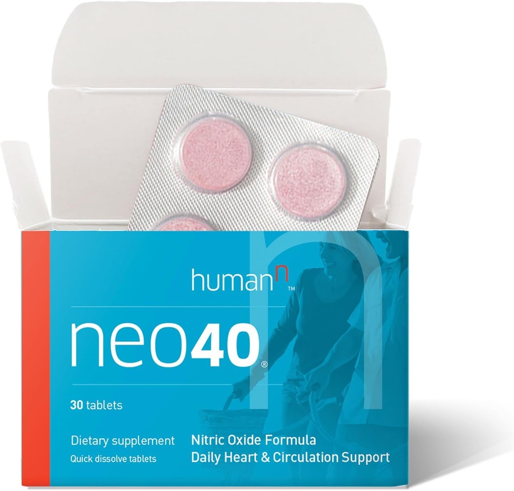 HumanN Neo40 Daily Heart & Blood Circulation Supplements to Boost Nitric Oxide - Υποστηρίζει την πίεση του αίματος - από τον δημιουργό των SuperBeets -Περιλαμβάνει 30 Διαλυτά δισκία - Νόστιμο φρουτώδες άρωμα