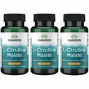 Swanson L-Citrulline Malate - Amino Acid Supplement Promotion Energy Production & Healthy Blood Circulation - Natural Formula Supporting Συνολική ευεξία - (60 κάψουλες, 750mg έκαστο) (3 Pack)