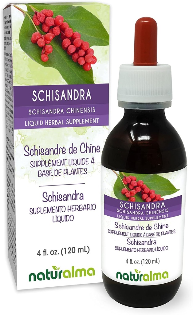 Naturalma Schisandra (Schisandra chinensis) Βάμμα Χωρίς αλκοόλ - 4 fl oz Liquid Extract in Drops - συμπλήρωμα βοτάνων - Vegan