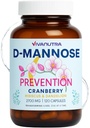 Κάψουλες Cranberry D Mannose — D Mannose με Cranberry, Hibiscus & Dandelion, 2000 mg/Day – Υποστηρίζει την Ουρία Φυλλαδική Υγεία & Άνεση – 120 Κάψουλες Veggie