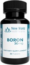 Boron 30mg Mineral Supplement - Soft-Pressed Tablets Thyroid Υποστήριξη Φόρμουλα γρήγορης απορρόφησης (30)