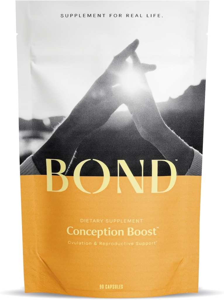 BOND Conception Boost – Women’s Fertility Supplement for Ovulation & Egg Quality Support | Prenatal Probiotics with Folate, CoQ10 & Choline – 30‑Day Supply