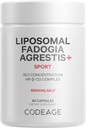 Codeage Liposomal Fadogia Agrestis 600mg Συμπλήρωμα - Fadogia Agrestis 30:1 Extract, Βιταμίνη D3, Ψευδάργυρος, Φενουgreek, BioPerine Black Pepper - 2-Month Supply - Liposomal Delivery - Μη ΓΤΟ, 60 κάψουλες