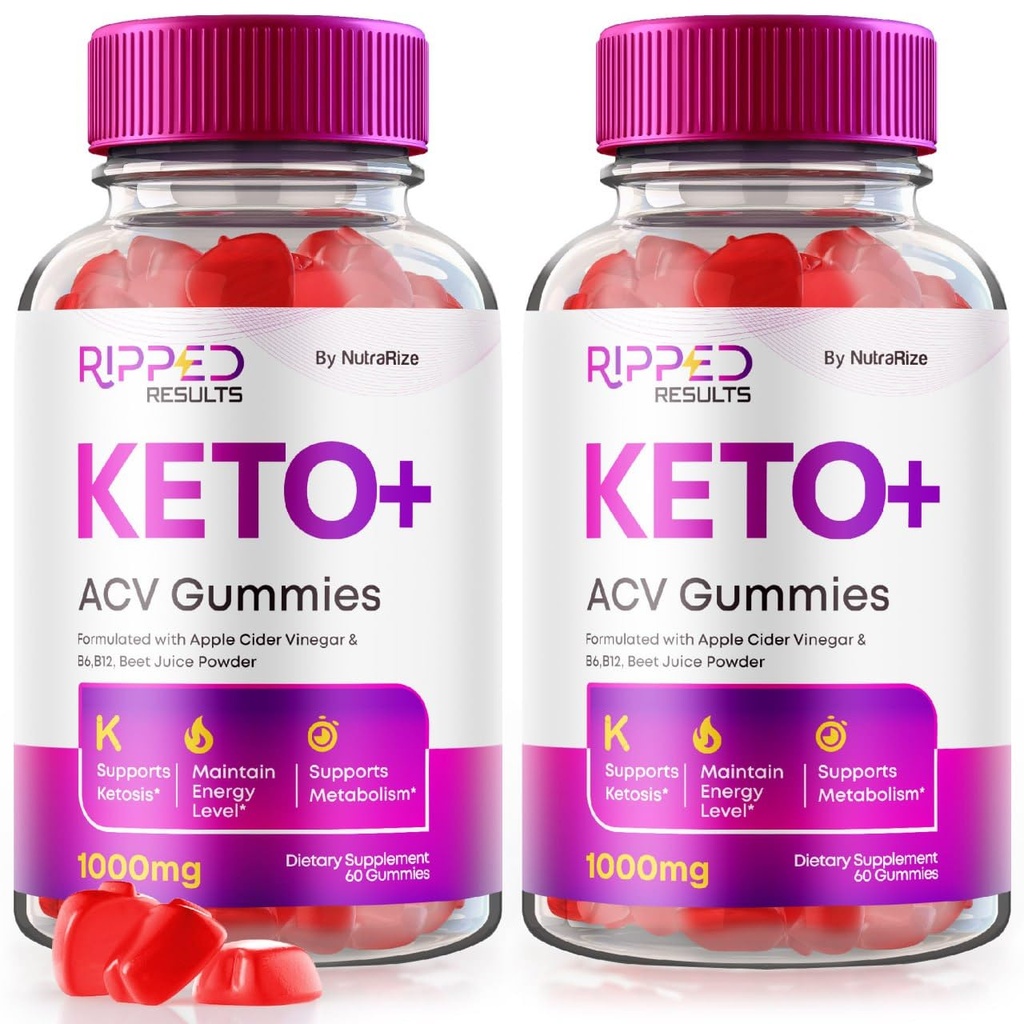 NutraRize (Pack of 2 Ripped Results Keto ACV Gummies Advanced Weight Loss, Ripped Results Reviews (120 Gummies)