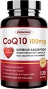 CoQ10-100mg-Softgels με PQQ, BioPerine & Omega-3, συμπλήρωμα συνένζυμου Q10 για την υψηλή απορρόφηση, ισχυρό-αντιοξειδωτικό, υποστήριξη καρδιά & ενέργεια-παραγωγή