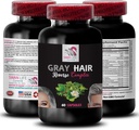 Biotin - GRAY HAIR REVERSE - λαμπερή γυαλάδα, λάμψη μαλλιών, αναζωογονητική φόρμουλα, νεανικό τόνο, αναζωογονητικό μαλλιών, λάμψη μαλλιών, βαφή μαλλιών, ενίσχυση χρώματος, αποκατάσταση δονήσεων 1 Μπουκάλι 60 Caps