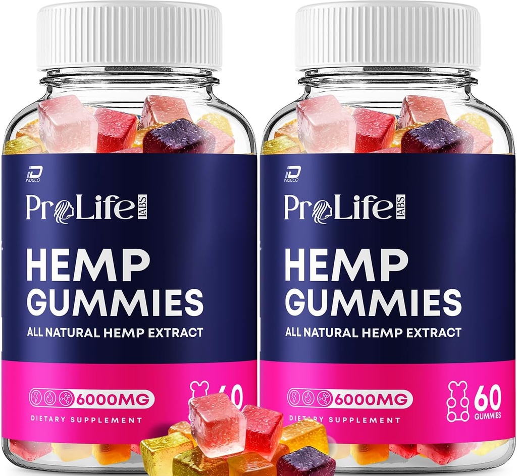 Prolife Hemp Gummies - με το εκχύλισμα σπόρων κάνναβης Pro Life Labs Hemp Gummies εμβοές βοτανικό συμπλήρωμα, την υγεία και την ευεξία Υποστήριξη, Όλα τα φυσικά Prolife Gummy (2 Pack - 120 Gummies)