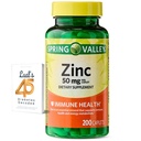 Spring Valley Zinc 50 mg, 200 Count, Dietary Supplement Caplets for Immune Health, Zinc Immune Supplements, Bundle with Lual's 45 Diabeted