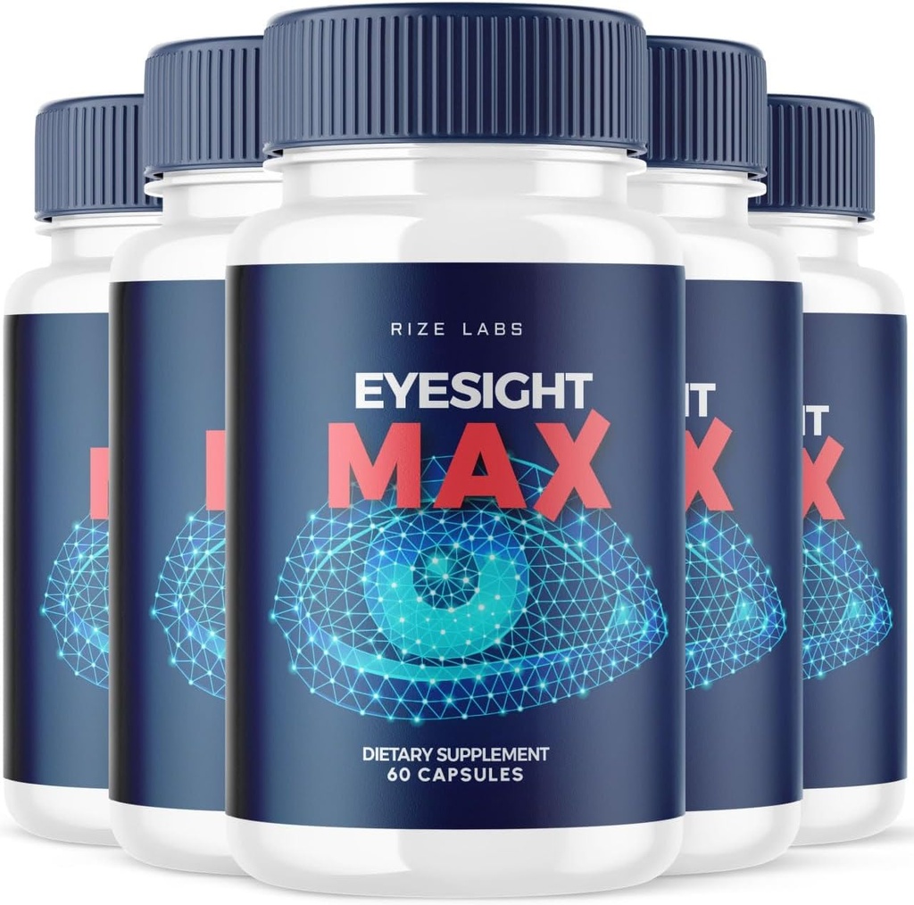 rize labs Eyesight Max Vision Supplement, All-Natural Capsules for The Rapid Improvement of Health and Better Ability to Focus, Support Healthy Eye Functions - Pack of 5(300 Capsules)