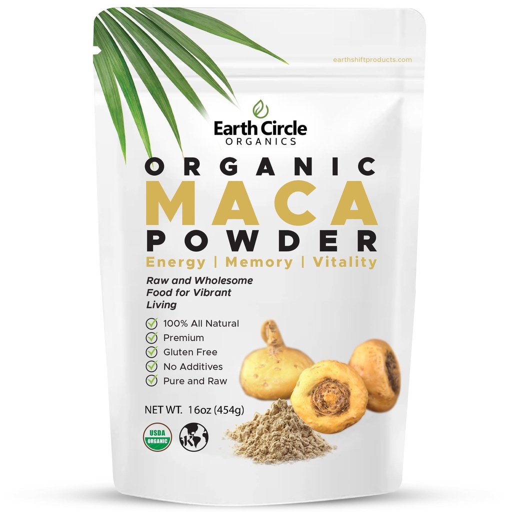 Κίτρινη σκόνη ρίζας Maca, φυσικά Superfood, βοηθά με την ενέργεια, το βάρος και τη γονιμότητα των γυναικών - Vegan - 1 λίρα (πακέτο του 1)