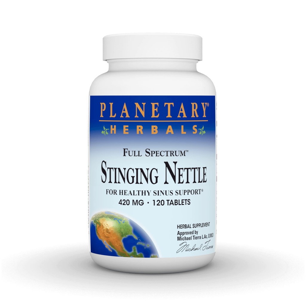 Planetary Herbals Full Spectrum Sting Nattle, για Υγιή Sinus Support* 420mg - 120 Tablets