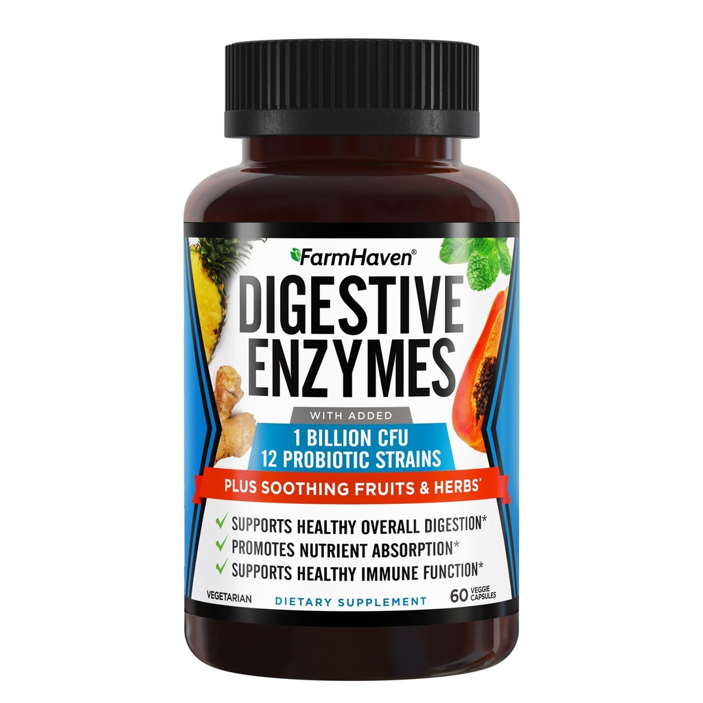 FarmHaven Digestive Ένζυμα με 18 Προβιοτικά & Βότανα 