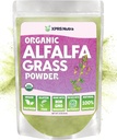 XPRS Nutra Organic Alfalfa Powder - Premium Vegan συμπλήρωμα πλούσιο σε ασβέστιο, αντιοξειδωτικά, βιταμίνες - Farmer Alfalfa συμπλήρωμα για τα παιδιά και τους ενήλικες - Vegan φιλικό υγιές φύλλο (4 ουγγιά)