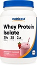 Nutricost Whey Protein Isolate (Strawberry Milkshake) 2LBS