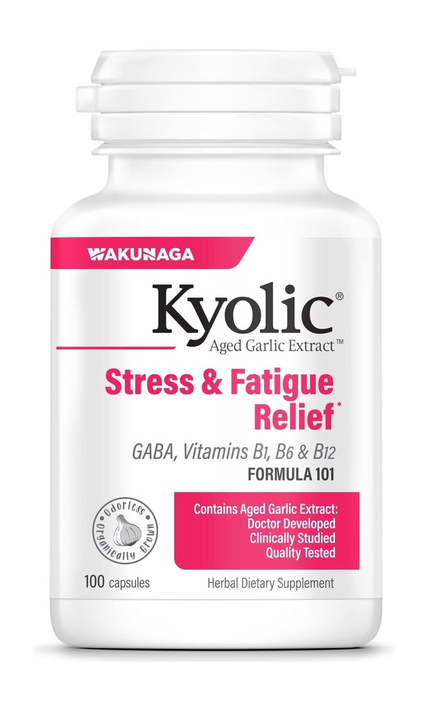 Kyolic Aged Garlic Extract Formula 101, Stress and Fatigue Relief, 100 Κάψουλες.