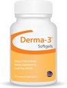 Ceva Derma-3 Softgels, Ωμέγα-3 λιπαρά οξέα & συμπλήρωμα βιταμίνης για μικρά σκυλιά + γάτες (60 κόμης)