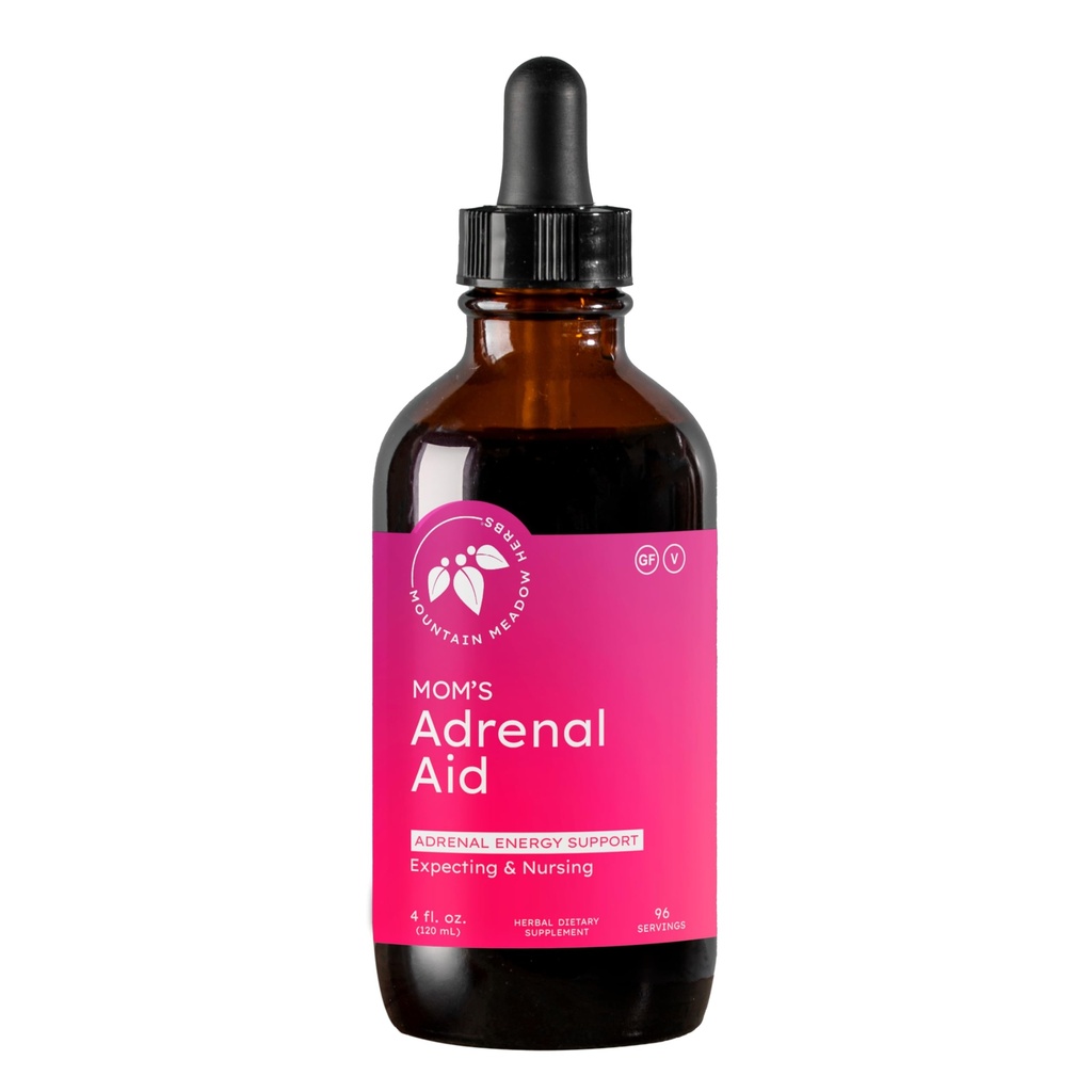 Mountain Meadow Herbs Adrenal Aid της μαμάς – Υγρό βοτανικό συμπλήρωμα, Φυσική υποστήριξη για τις γυναίκες, ασφαλές για την αναμονή και τη φροντίδα μαμάδες, ενισχύει την ενέργεια, μειώνει τη κόπωση και υποστηρίζει την ισορροπία ορμονών 4oz