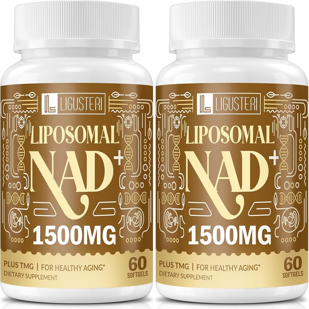 1500 MG Λιποσωμικό NAD+, 98%+ Απορρόφηση, NAD+ Συμπλήρωμα για γυναίκες & άνδρες με TMG, για τη γήρανση Άμυνας, Κυτταρική ενέργεια, καρδιακή & εγκεφαλική λειτουργία, μακροζωία, 120 Softgels