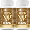 1500 MG Λιποσωμικό NAD+, 98%+ Απορρόφηση, NAD+ Συμπλήρωμα για γυναίκες & άνδρες με TMG, για τη γήρανση Άμυνας, Κυτταρική ενέργεια, καρδιακή & εγκεφαλική λειτουργία, μακροζωία, 120 Softgels