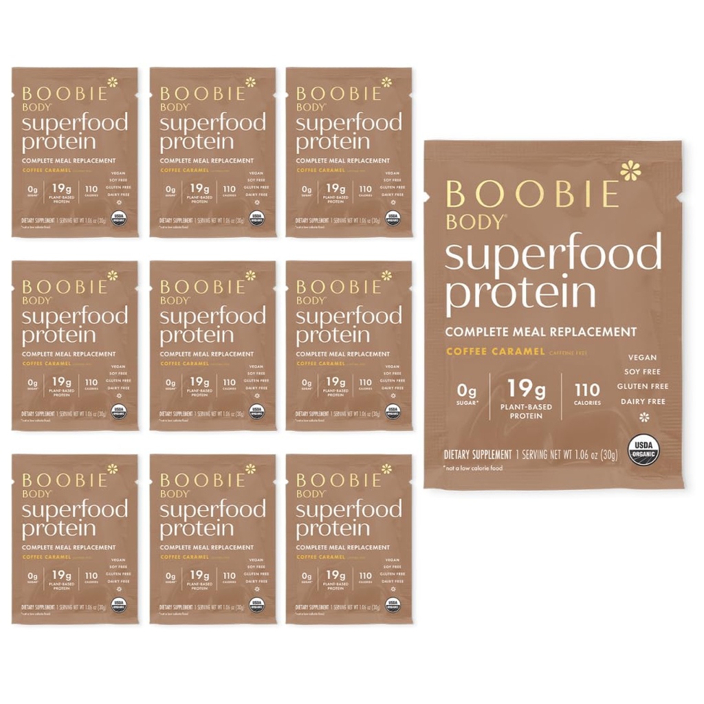 Body Superfood Protein Meal Replacement Shake, Coffee Caramel Flavor 
