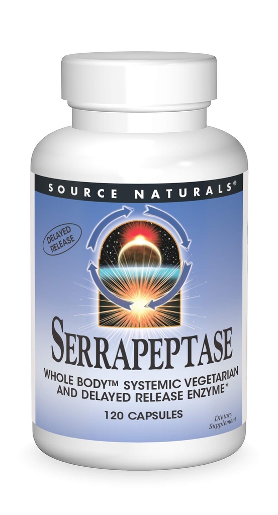 Source Naturals Serrapeptase - Ένζυμο καθυστερημένης αποδέσμευσης - 120 κάψουλες χορτοφάγων