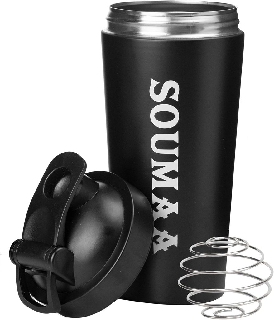 Μονωμένο μπουκάλι αναδευτήρα πρωτεΐνης από ανοξείδωτο χάλυβα με σύρμα Mixing Ball-24oz μονωμένος αναδευτήρας φιάλη για Bling Protein Powders, Smoothie Mixing, συμπλήρωμα ανάμειξης και για προ-εργασίες