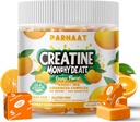 Creatine Monohydrate Chews Complex 6400mg για άνδρες και γυναίκες -Προηγμένη Φόρμουλα W/L-Taurine + Βιταμίνη B12, Συμπλήρωμα χωρίς ζάχαρη,60 Orange Softchews
