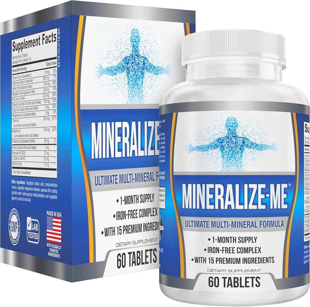 Multi- Mineral Supplement (15- in-1) Iron Free Formula 